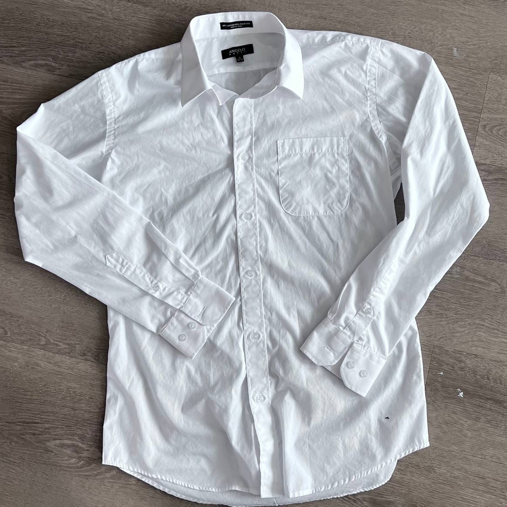 Angelo Rossi White Men's Long Sleeve Button Down Size 16-34-35